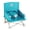 Tahitian Blue, variant on Hiccapop OmniBoost Travel Booster Chair with Tray, Folding Portable Booster Seat for Dining Table, Camping, Beach, Grandma’s, Tip-Free Design, Gray