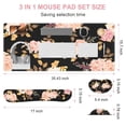 thumbnail image 2 of Set de alfombrillas de escritorio Anyshock XXL con diseño floral y reposamuñecas, 2 of 8