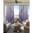 thumbnail image 4 of Purple Ombre Blackout Curtains, Light Blocking Print Window Curtains, Black Hockey Sticks Minimalist Style Thermal Insulated Window Drapes for Living Room Kitchen Cafe 2 Panels, 55"W x 39"L, 4 of 9