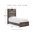 thumbnail image 4 of Signature Design by Ashley Drystan King California King Bookcase LED Headboard, 4 of 7