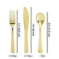 thumbnail image 6 of Vikakiooze Sizzling savings Disposable Gold Color Others Tableware Cutlery Spoon Fork Set 25PC Hot Party, 6 of 8