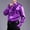 Purple, variant on Men's Satin Ruffled Shirts Casual Fall Long Sleeves Button Down Blouses Party Hippie Performance Dress Shirts