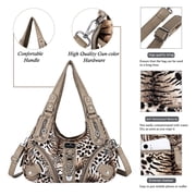 Angelkiss Hobo Shouder Purses for Women Crossbody Bag with Adjustable Long Straps Ultra Soft with Multiple Pockets