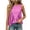 *Hot Pink, variant on ClodeEU Women's Round Neck Sleeveless Ruffle Flowy Babydoll Tank Top,Solid Loose Casual Summer Camisole Blouse Black,Women's Plus L