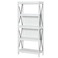 thumbnail image 3 of 4-Tier Bookcase Display Shelf Unit Storage Rack Organizer for Living Room Office White, 3 of 7