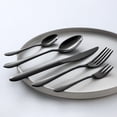 thumbnail image 5 of vancasso 60 Piece Silverware Sets , Stainless Steel Knife and Fork for 10，Black Round handle, 5 of 5