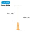 thumbnail image 2 of Agujas de dispensación de 23Ga, 102PCS, agujas de dispensación de punta roma de 1.5 pulgadas con jeringas de bloqueo Luer para rellenar tintas líquidas, adhesivos, aceites, Naranja, 2 of 7