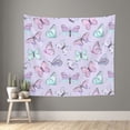 thumbnail image 2 of Balery Purple Butterfly Pattern Tapestry 60x51 Inches - Large Wall Hanging Tapestry for Bedroom, Living Room, Dorm Decor - Artistic and Aesthetic Room Decor, 2 of 9