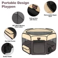 thumbnail image 4 of Casa plegable portátil para mascotas Aivituvin, carpa-jaula marrón para perros, 4 of 6