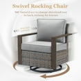 thumbnail image 5 of Gymojoy Outdoor Swivel Rocker Patio Chairs Set of 2,Heavy Duty Swivel Rocking Patio Chairs with Metal Armrests, 2 Pieces Patio Furniture Chairs, 5 of 8