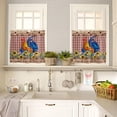 thumbnail image 4 of Western Farm Rooster Curtain Tier and Valance Set Texas Stars Kitchen 3 Piece Rod Pocket Short Window Curtains-24'''' L,Rustic Check Small Window Treatment Tiers for Half Cafe Windows/Bedroom/Bathroom, 4 of 5