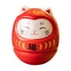 thumbnail image 1 of Figura de gato de la suerte de cerámica, 3,5 x 3,5 x 4 cm, ideal para el hogar y la oficina. Rojo, 1 of 9