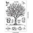 thumbnail image 6 of Pomegranate Tree Clear Stamp Squirrel Rabbit Hedgehog Silicone Stamp Birds Leaves Wishes Words Transparent Stamp for Card Making DIY Scrapbooking Photo Album Decoration for DIY, 6 of 8
