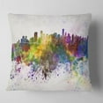thumbnail image 2 of Designart Vancouver Skyline - Cityscape Throw Pillow - 16x16, 2 of 5