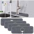 thumbnail image 1 of Kitchen Sink Faucet Mat: Kitchen Sink Splash Guard Behind Faucet, Absorbent Kitchen Faucet Mat, Kitchen Sink Faucet Mat, Microfiber Cloth Faucet Mat (4 Pack, 17.7''x4.7''), 1 of 5