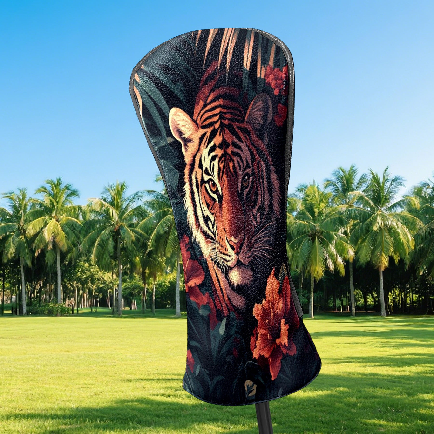 Golf Club Covers PU Leather Waterproof Head Covers for Fairway Woods Hybrids Animal Unisex Fits Most Brands