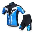 thumbnail image 1 of Tignapoo Premium Sky Blue Cycling Outfit - Breathable Polyester Jersey & Padded Shorts for Long-Distance Rides, EU XXL Size, Reflective Safety Strips, Moisture-Wicking & Quick-Dry Fabric, 1 of 6