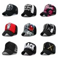 thumbnail image 2 of Hombres y mujeres sombreros de sol de verano hip hop punk rock gorra de camión gorras de béisbol de malla moda fresca al por mayor hola suerte  unisex, 2 of 2