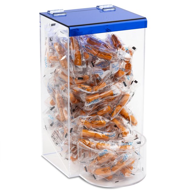 Dispensador Inevibe de acrílico transparente con tapa azul