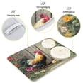 thumbnail image 4 of Kitchen Drying Mat Kitchen Drying Pad 16x18In Drying Dish Mat Dish Drying Mats Kitchen Countertop Multi-Function Drain Drying Mat Colorful Big Rooster, 4 of 7