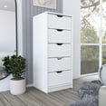 thumbnail image 6 of 18" White Five Drawer Standard Chest, 6 of 10