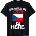 thumbnail image 1 of Camiseta de Mujer "No Temas, El Checo Está Aquí" Divertida República Checa - Estilo Misfits, Negro, 1 of 7