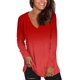 thumbnail image 4 of Xuyuer Womens 2026 Spring Summer Long Sleeve Shirts Basic Apparel Shirts Trendy V Neck Tshirt for Women Curved Hem Tops Women's T Shirt Tops Casual Spring Clothes, 4 of 7