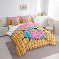 thumbnail image 2 of Erosebridal Basketball Sport Bedding Comforter Set for Kids Boys Girls, Ice Cream Drip Waffle Full Bedding Set, Colorful Polka Dots Reversible, 7pcs, 2 of 6