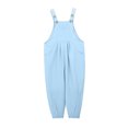 thumbnail image 3 of Girls Sleeveless Jumpsuit Toddler Girl Summer Clothes with Pockets Adjustable Wide Leg Jumpsuit Girls Clothing Size 7-8 Years Girls Fashion, 3 of 9