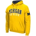 thumbnail image 2 of Men's Colosseum Maize Michigan Wolverines Double Arch Pullover Hoodie, 2 of 3