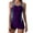 Purple, variant on Karight One Piece Swimsuit Women Boyleg Swimsuits for Women One Piece Tummy Control Bathing Suit Sporty Boyshorts Swimwear
