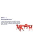 thumbnail image 5 of Flash Furniture Emmy 24''W x 48''L Rectangular Red Plastic Height Adjustable Activity Table Set with 4 Chairs, 5 of 10