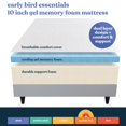 thumbnail image 3 of Early Bird Essential 10 Inch Dual Layer Foam Mattress, California King, 3 of 8