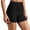 Black, variant on Women's Yoga Shorts Stretch Sport Short Comfy High Waist Ruched Side Wicking Active Shorts Workout Running