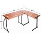 thumbnail image 2 of HHQHHQA  L-Shaped Corner Desk Computer Gaming Desk - 58 Inch Modern Home PC Table Office Writing Workstation, Bright Walnut, 2 of 7