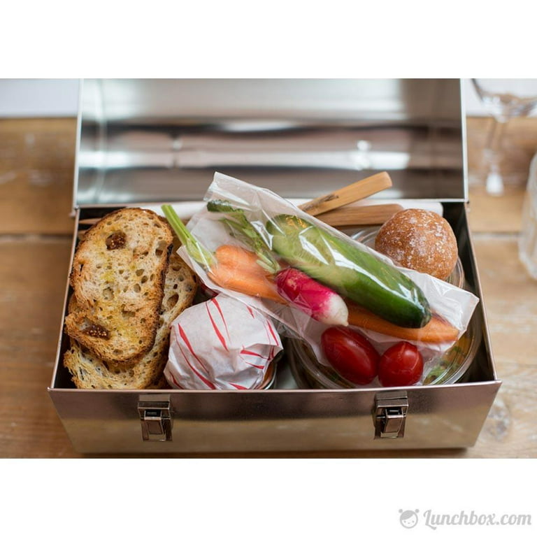 Spirit motors Metal Lunch Box With Bamboo Lid Clear