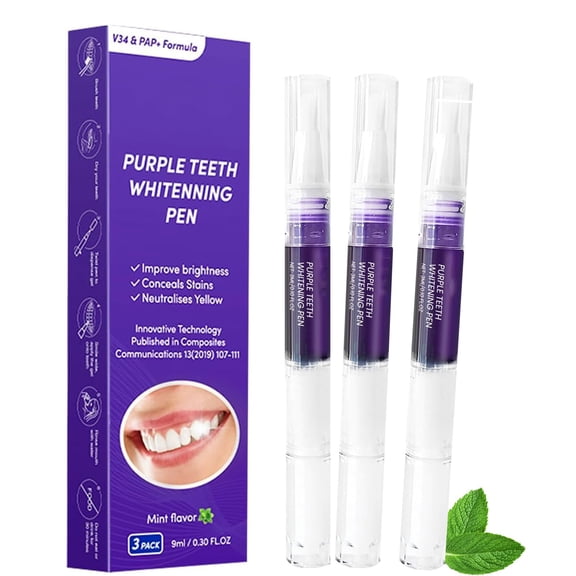 Purple Teeth Whitening Pen Safe For All Teeth Stains Removal 9ml