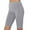 Gray, variant on QLEICOM Plus Size Workout Shorts for Women, Women Stretch High Waist Yoga Pants, Capri Leggings Knee Length, Tummy Control Athletic Yoga Shorts, Fitness Running Shorts Biker Shorts Gray XXL