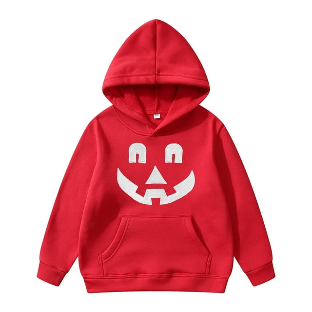 Chandail à Capuchon d'Halloween pour Garçons, Chandail Molletonné à Enfiler pour Enfants, Veste en Molleton Douce avec Motif Graphique, Tenue Décontractée Confortable