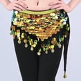 thumbnail image 2 of Levmjia Womens Midi Skirt Solid Color Sequins Solid Color Stretch Belly Dance Belly Performance Casual Skirt With For Party Vacation, 2 of 3