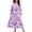 Purple, variant on Plus Size Nightgown for Women Crew Neck Long Sleeve Long Sleepshirt with Pockets Full Length Sleepdress XL-5XL