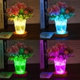 thumbnail image 6 of Uxcell 4" Wooden LED Light Base Light Display Base Stand for 3D Crystal Glass Aroma Stone, Green, Colorful Light, 6 of 6