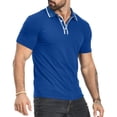 thumbnail image 7 of HAOMEILI Men's Polo Shirts Summer Short Sleeve Casual 3 Button T-Shirts Classic Basic Golf Work Tees Tops, 7 of 7