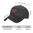 thumbnail image 5 of DouZhe Adjustable Washed Cotton Baseball Cap - Hello Lips Prints Vintage Dad Hat Unisex Sports Caps (Black), 5 of 7