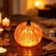thumbnail image 4 of Vivcore Halloween Pumpkin Light LED Glowing Jack O Lantern Flameless Tabletop Light Up Decor for Indoor Porch Party, Style B 1 Pack, 4 of 8