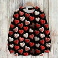 thumbnail image 2 of Dwralegc Valentines Sweater for Women Heart Graphic Fashion Sweaters Long Sleeve Knitted Lightweight Spring Casual Sweater Tops Black S, 2 of 4