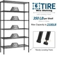 NiamVelo 6Tier Wire Shelving Unit Heavy Duty Storage Shelf Adjustable