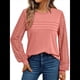 thumbnail image 3 of Camisas de Larga para Mujer, Blusas Elegantes e Informales de Encaje, Conjuntos de Otoño 2025, Camisetas y Ropa de Trabajo. Rosa XXL, 3 of 8