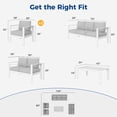 thumbnail image 2 of SUNVIVI Patio Furniture Aluminum Loveseat, All-Weather Outdoor Sofa Couch, Metal Chair with Cushions, 2 of 8