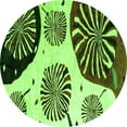 thumbnail image 1 of Ahgly Company Indoor Round Oriental Green Modern Area Rugs, 3' Round, 1 of 4
